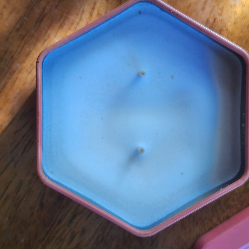 Burt's Bees Papaya Guava Soy Candle 3.5 oz Hexagonal Tin 2-Wick 10-15 Hr Burn - Picture 2 of 11